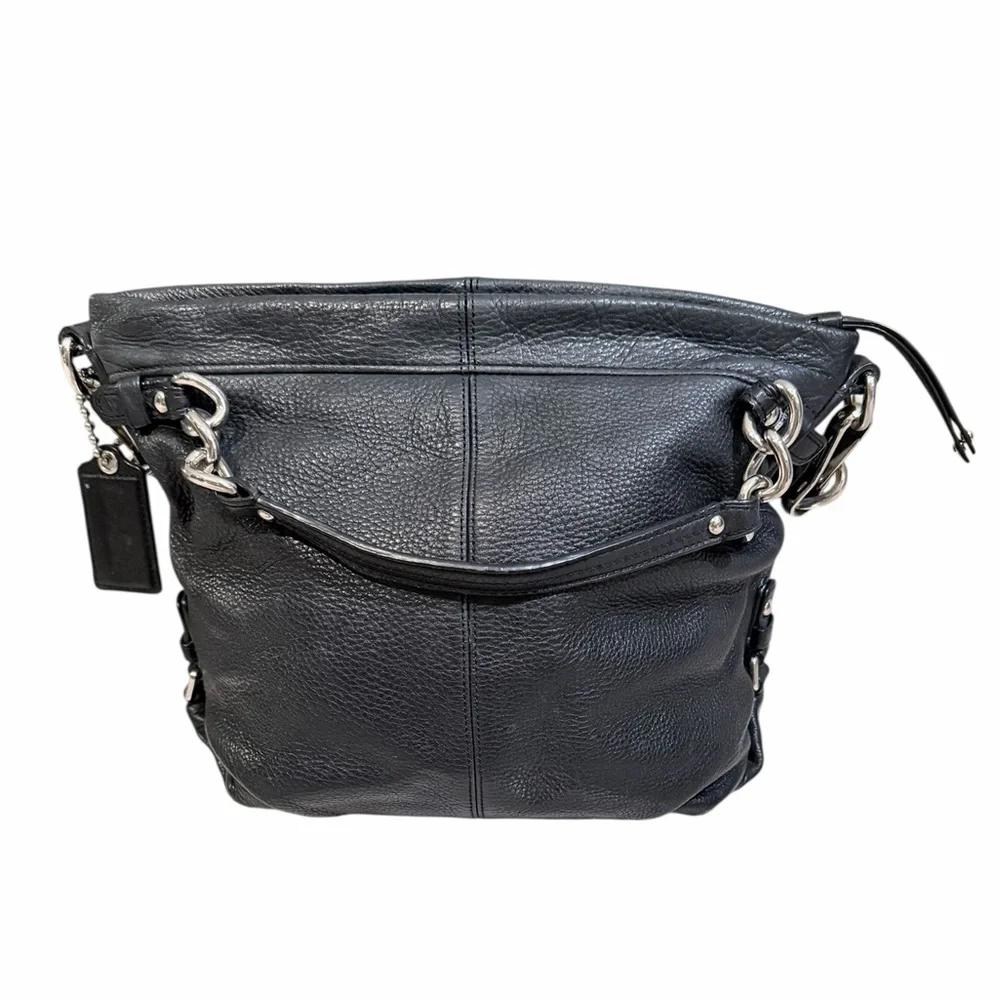 COACH Hobo 14142m Brooke Black Leather Shoulder Bag - Picture 2 of 7